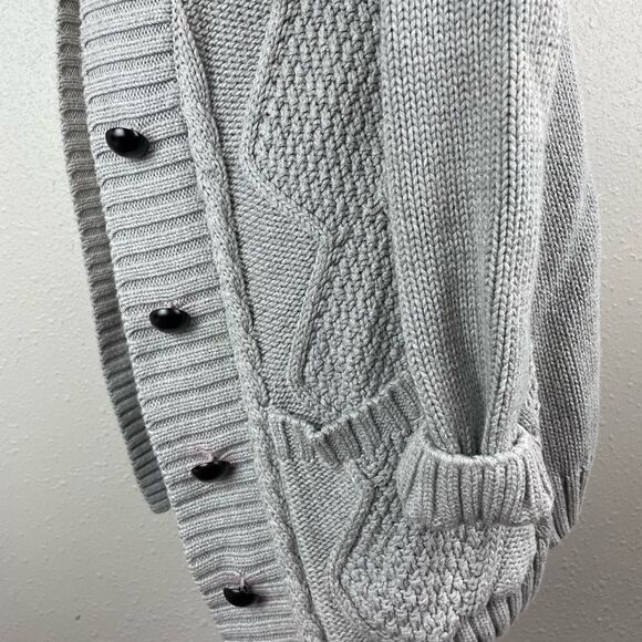 VENUS Gray Extra Long Open Front Cardigan Sweater Size M EUC - Picture 4 of 7